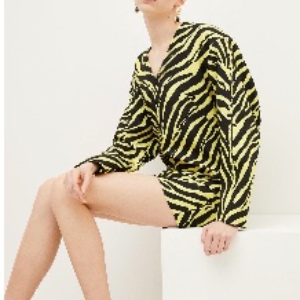 Karen Millen Zebra Print Mini Dress, NWT, US 8